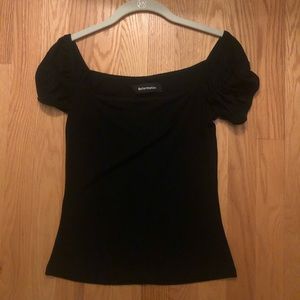 Reformation Black Square Neck Top Size S